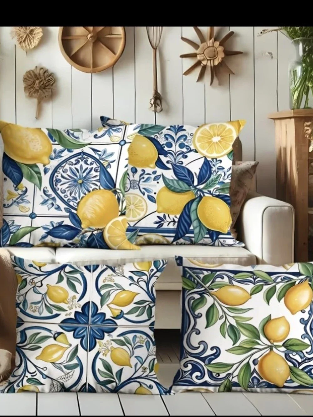 Beautiful Lemon 🍋 Decor 4pc Pillow Cases NEW(pillow Insert Not Included)